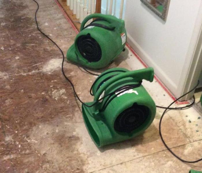 air movers in place