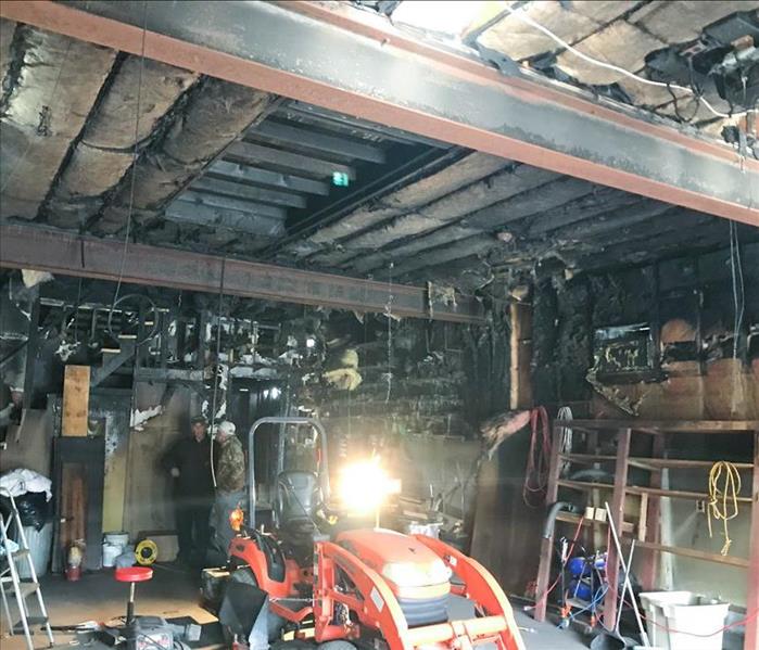 Fire damage in barn. 